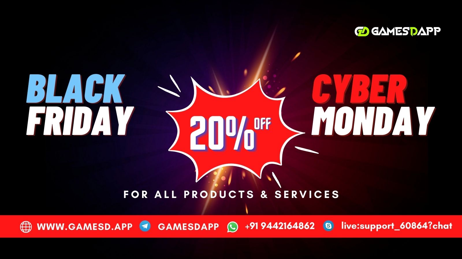 Black Friday & Cyber Monday Offers 2021: Upto 20% OFF on All Services From GamesDapp