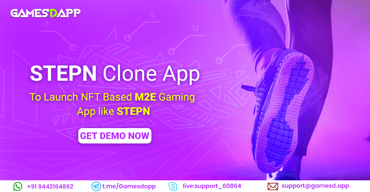 STEPN Clone App - To Launch NFT Based M2E  Fitness Game App like STEPN
