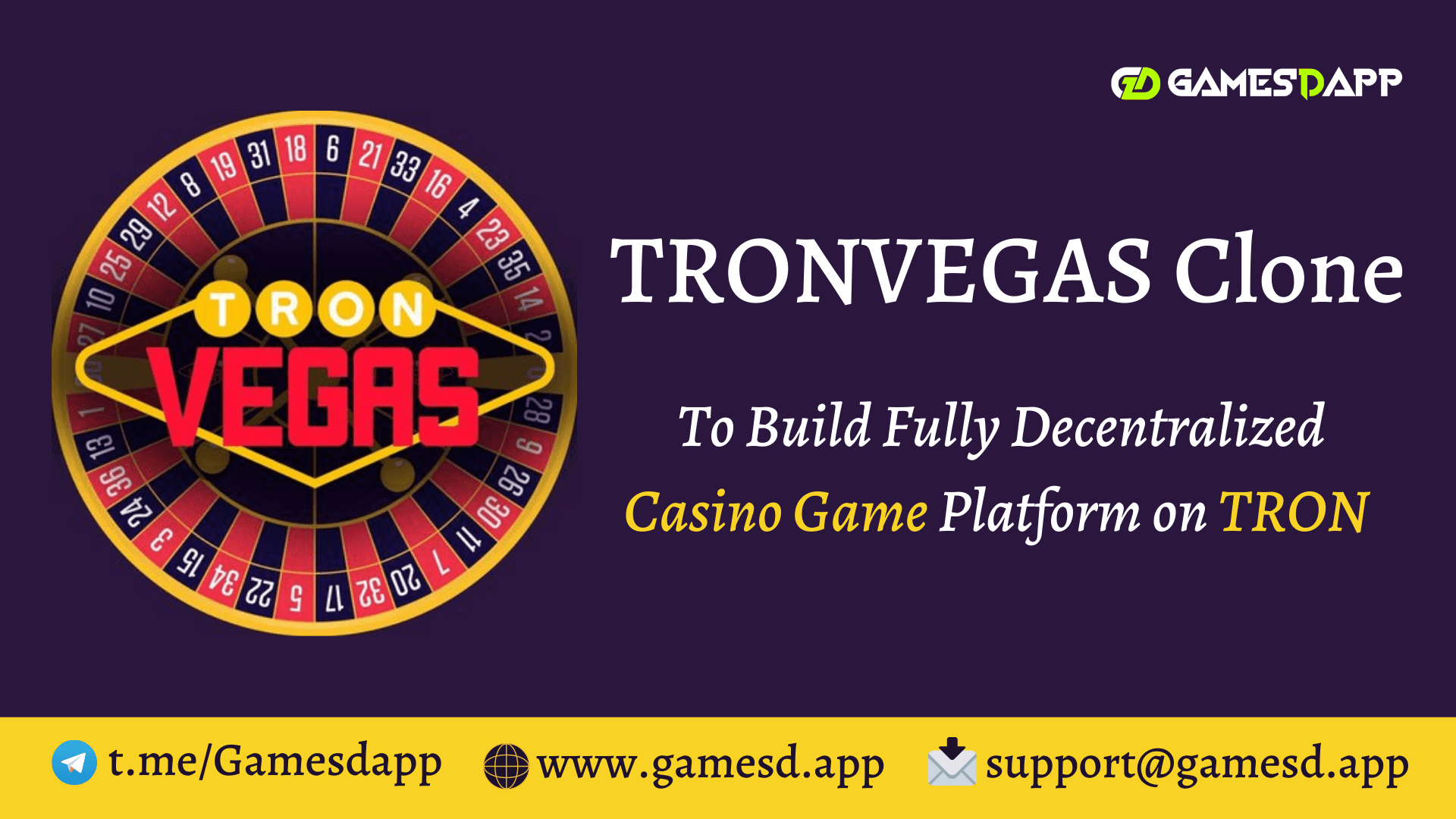 TRONVegas Clone - To Create Fully Decentralized Casino Game Platform on TRON Blockchain